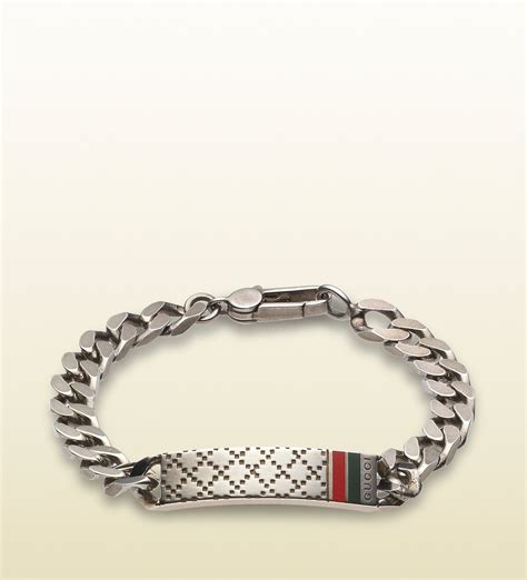 silver gucci bracelet mens